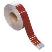 RT15066PB: 2" X 150' Reflective Trailer Tape Conspicuity Red/White