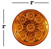 MCL50AB_10: Pack of 10 2" Round LED Amber Marker Clearance Light w 9 Diodes