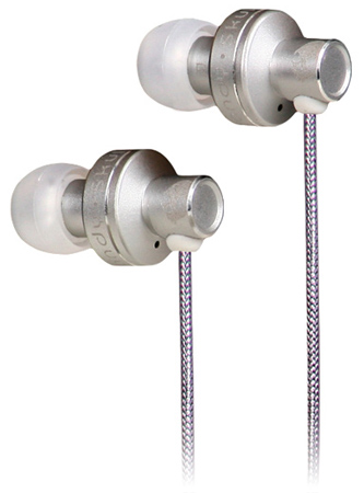 Skullcandy Silver Metal Jacket 11mm Headphones 3 Silicon EarbudsSCFMJ11MMSLVR