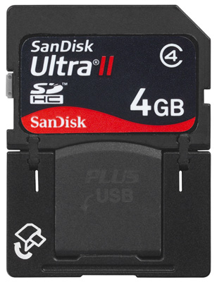 SanDisk High Performance 4GB Ultra II SD Plus Card SD/SDHC & USBSDSDPH4096A11