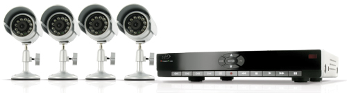 SVAT CV300-4CH-001 4 Channel DVR Security System with 4 Night Vision Surveillance Cameras