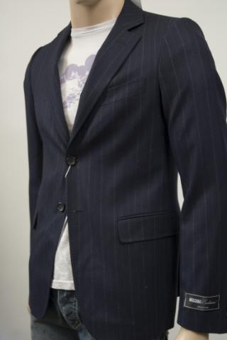 MOSCHINO, BLAZER, MENS, BLUE, SIZE 56