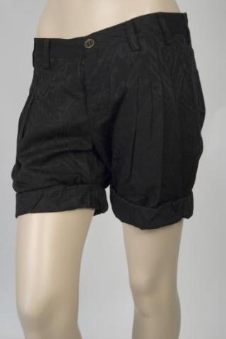 JUST CAVALLI, FLORAL TONAL, WOMENS SHORTS BLACK SIZE 38