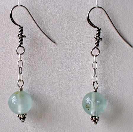 sterling aquamarine earrings