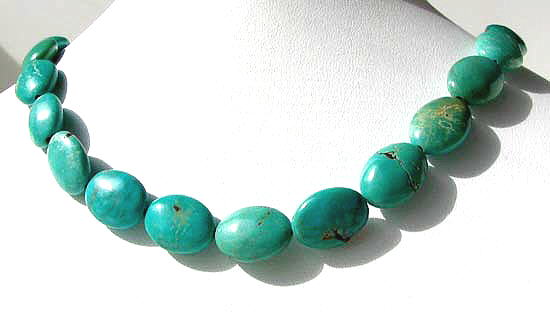 natural turquoise oval beads