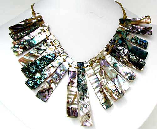 abalone collar necklace
