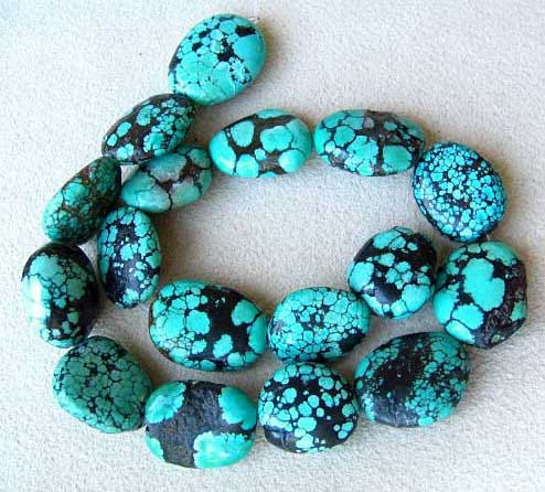 natural spiderweb turquoise beads