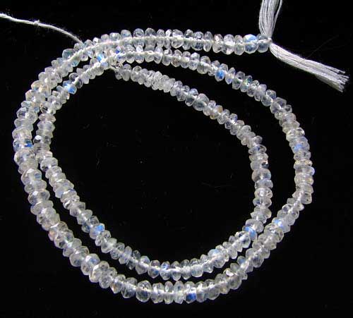 faceted rainbow moonstone roundel beads