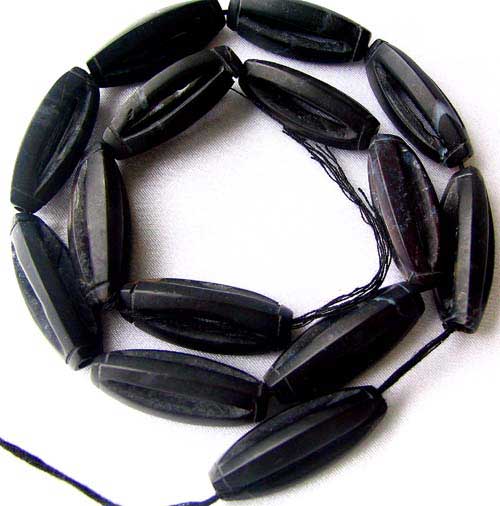 matte carved onyx beads