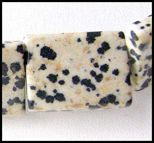 dalmation stone jasper rectangle beads
