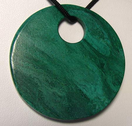 african jade pi circle pendant bead