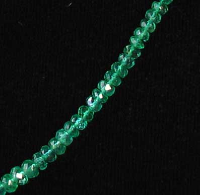 faceted natural emerald roundel beads