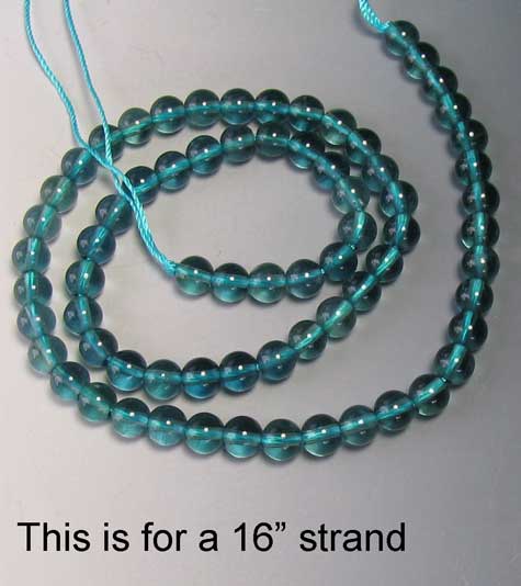 6mm round blue fluorite beads