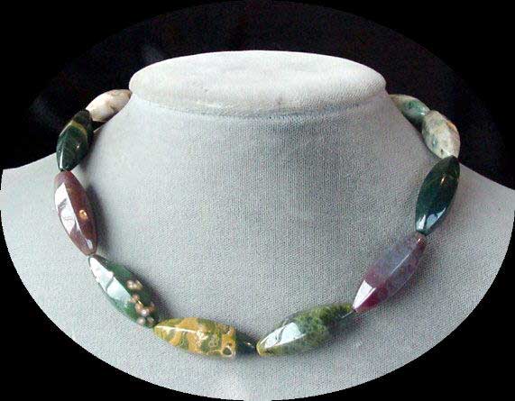 ocean jasper long rice beads