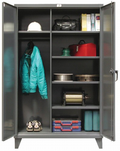 STRONG HOLD Steel Wardrobe Cabinet 60"x60"x24"