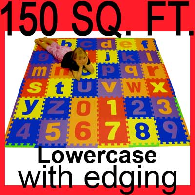 150 SQFT Lowercase abc/123 FOAM ABC PLAY KID MAT PUZZLE
