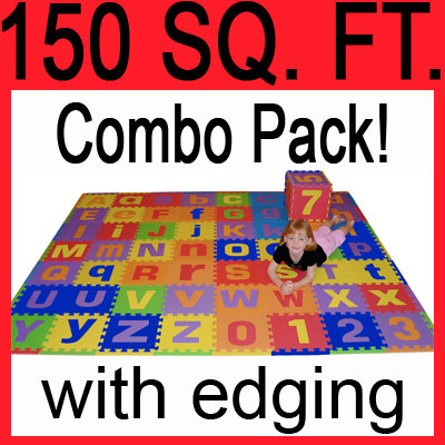 150 SQFT ALPHABET NUMBER ABC/123 FOAM FLOORING MAT PLAY