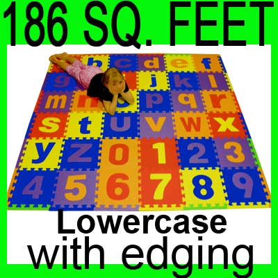 186 SQFT Lowercase abc/123 FOAM ABC PLAY KID MAT PUZZLE