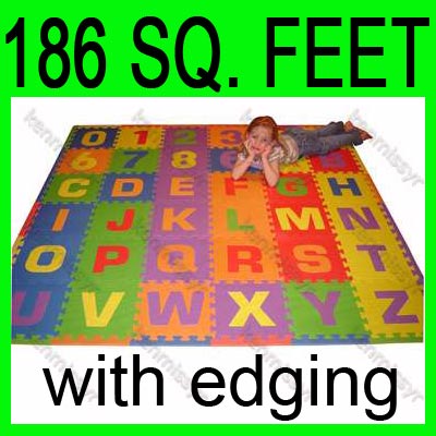 HUGE 186SF ALPHABET NUMBER FOAM ABC PLAY KID MAT PUZZLE
