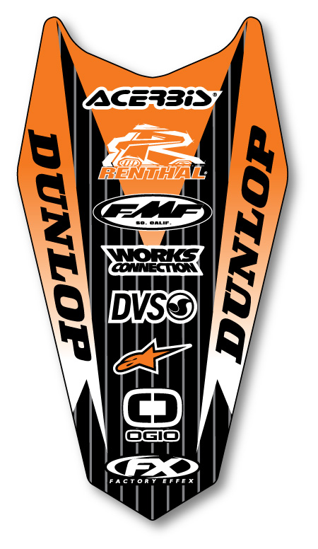 Ktm 350f. FX Rear Fender Decal KTM SX SXF 125-450 2011 14-32526 | eBay