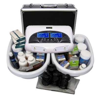 IonizeME FB812U Complete Detox Package:  Dual Ionic Detox Foot Bath System with Infrared, Tub Basins, 5 Weeks of Detox Supplements and Heavy Duty Case