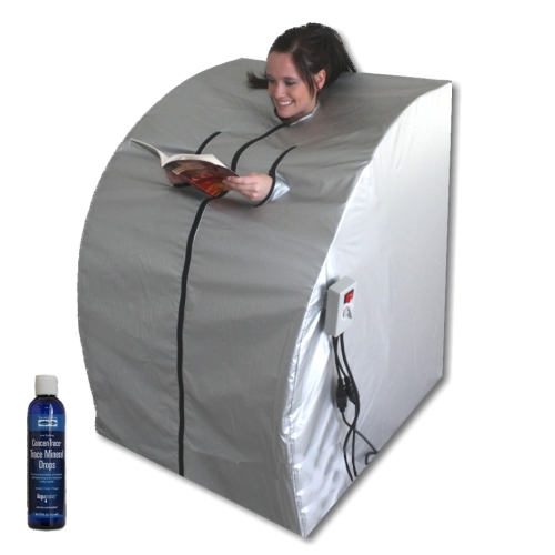 FIR-Real Portable Far Infrared (FIR) Sauna X-LARGE with Trace Mineral Supplement