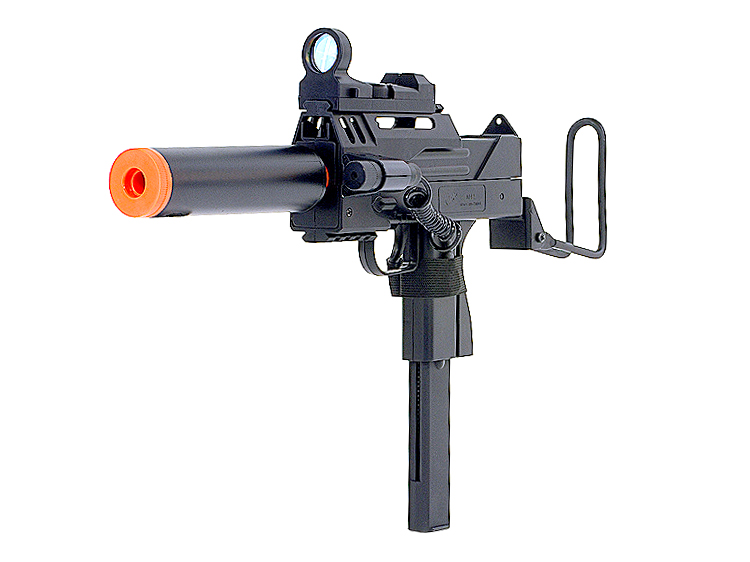 MAC-11 Style Spring Airsoft Machine Pistol with Can