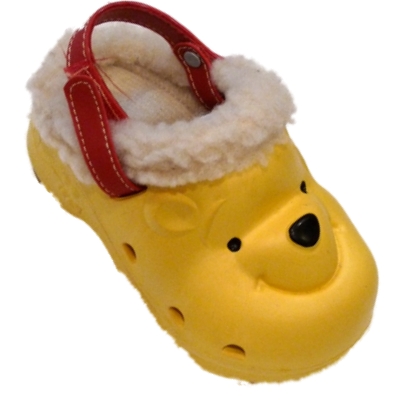 Toddler Shoes Size on Toddler Shoes Winnie The Pooh Clogs Fur Trim Size 4 5 6   Ebay