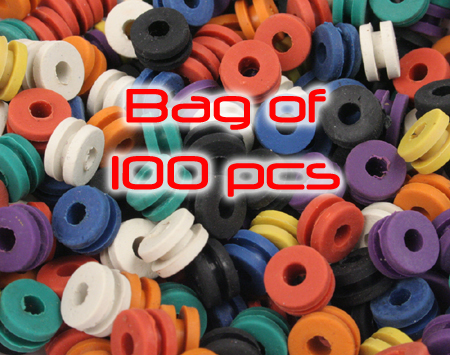 100 COLOR Rubber Tattoo Needle Machine Grommets Nipple