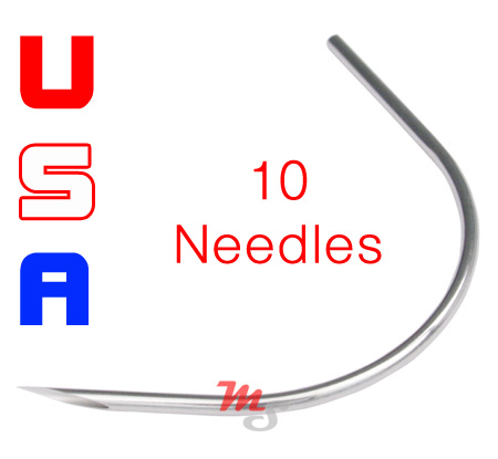 10 CURVED Sterile Body Piercing Needles 16 Gauge 16g