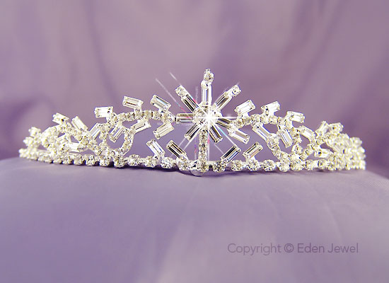 Bridal LOVE SPARKS Baguette Crystal Wedding Tiara New