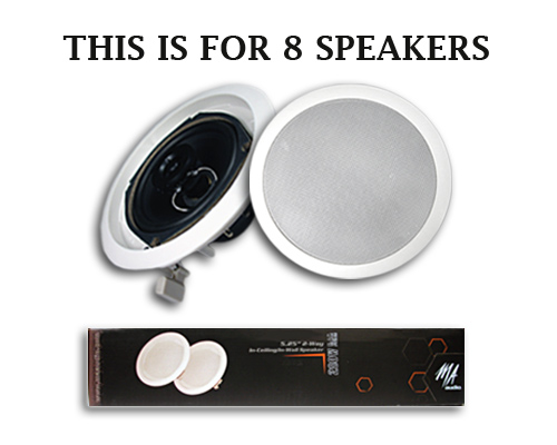 8 New In-Wall Ceiling Home Theater Audio Speakers FS NR