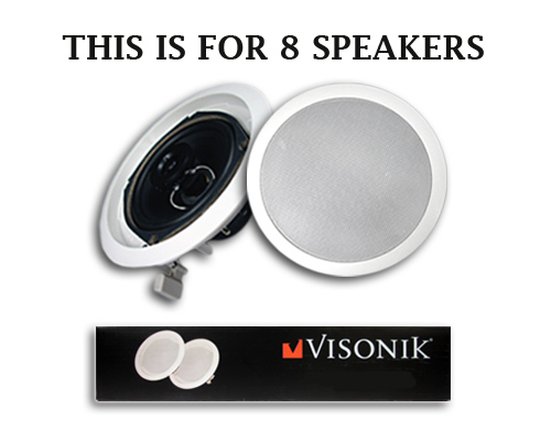 8 New In-Wall Ceiling Home Theater Audio Speakers NR