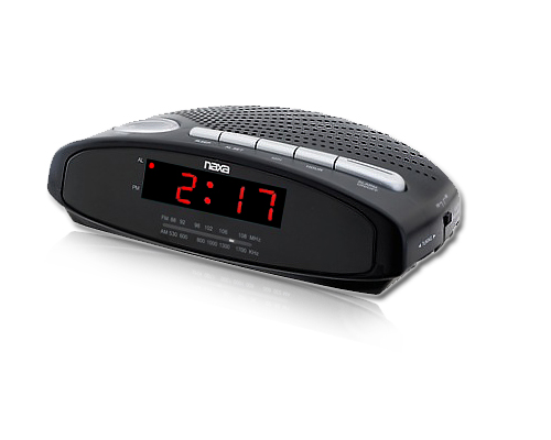 New Naxa AM/FM Alarm Clock Radio LED Digital Display NR