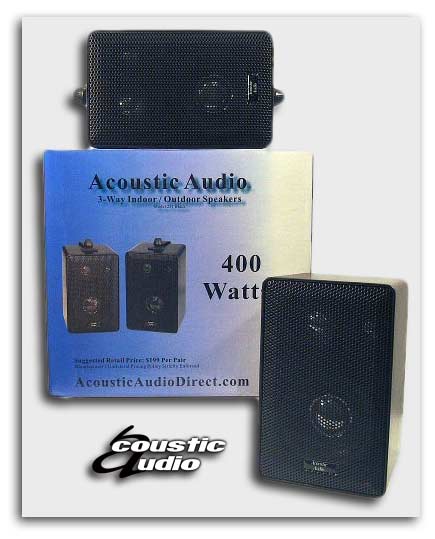 New Car Audio Speakers Pair 400 Watt 3-Way Marine 251.B