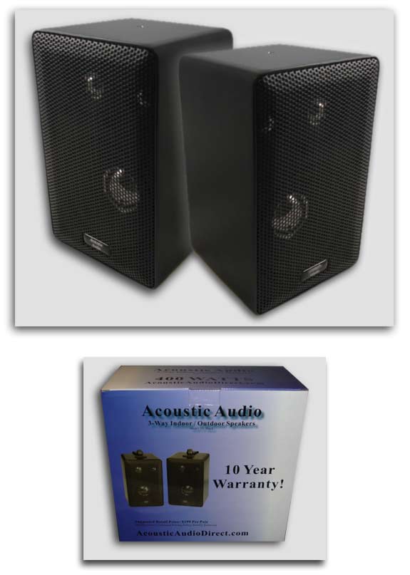 Pair Marine Speakers Boat Acoustic Audio 251 400W New