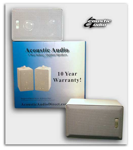 Pair Car Audio Speakers White New 400 Watt Boat Marine
