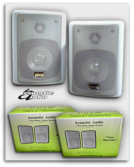 4 New Indoor Outdoor Speakers Acoustic Audio 151W Boat