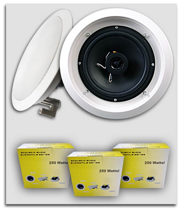 New 6 Lot 6-1/2” In-Wall Ceiling Speakers Acoustic HTI6