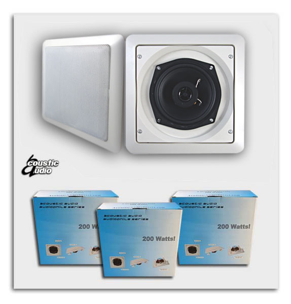 3 Pair In Wall Ceiling Speaker Acoustic Audio 191 FS NR
