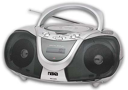 New Portable Naxa CD MP3 Player Boombox AM FM Stereo NR
