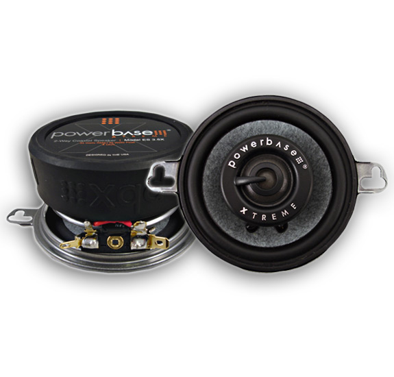2 New PowerBase 3 ½” Automobile 2 Way Audio Speakers NR