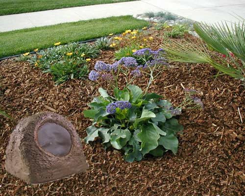 New Outdoor Stereo Rock Speaker 250 Watt Audio Garden