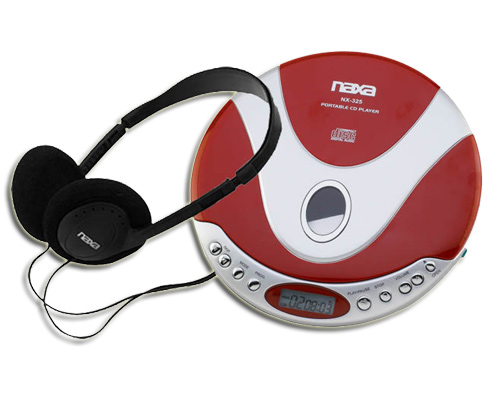 New Red Slim Personal Portable CD CD-R Player NAXA NR