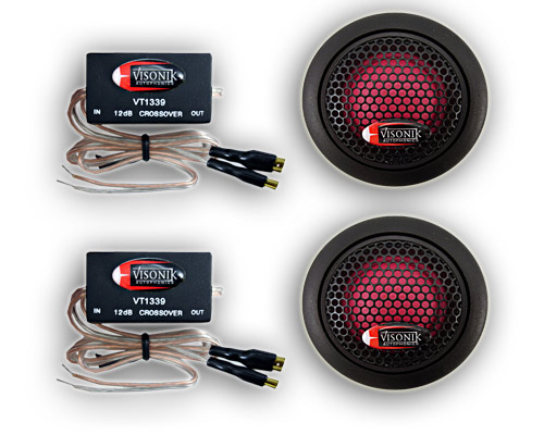 2 New Visonik Dome Tweeters 140W Car Stereo Speakers NR