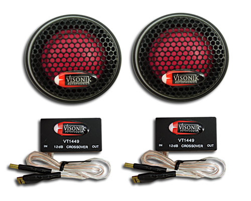 2 New Visonik Dome Tweeters 100W Car Stereo Speakers NR