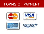Forms of Payment: Mastercard, Visa, American Express Paypal
