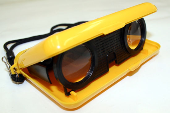 Yellow 3x25 Flip-Up Pocket Binoculars - Hunting:Camping