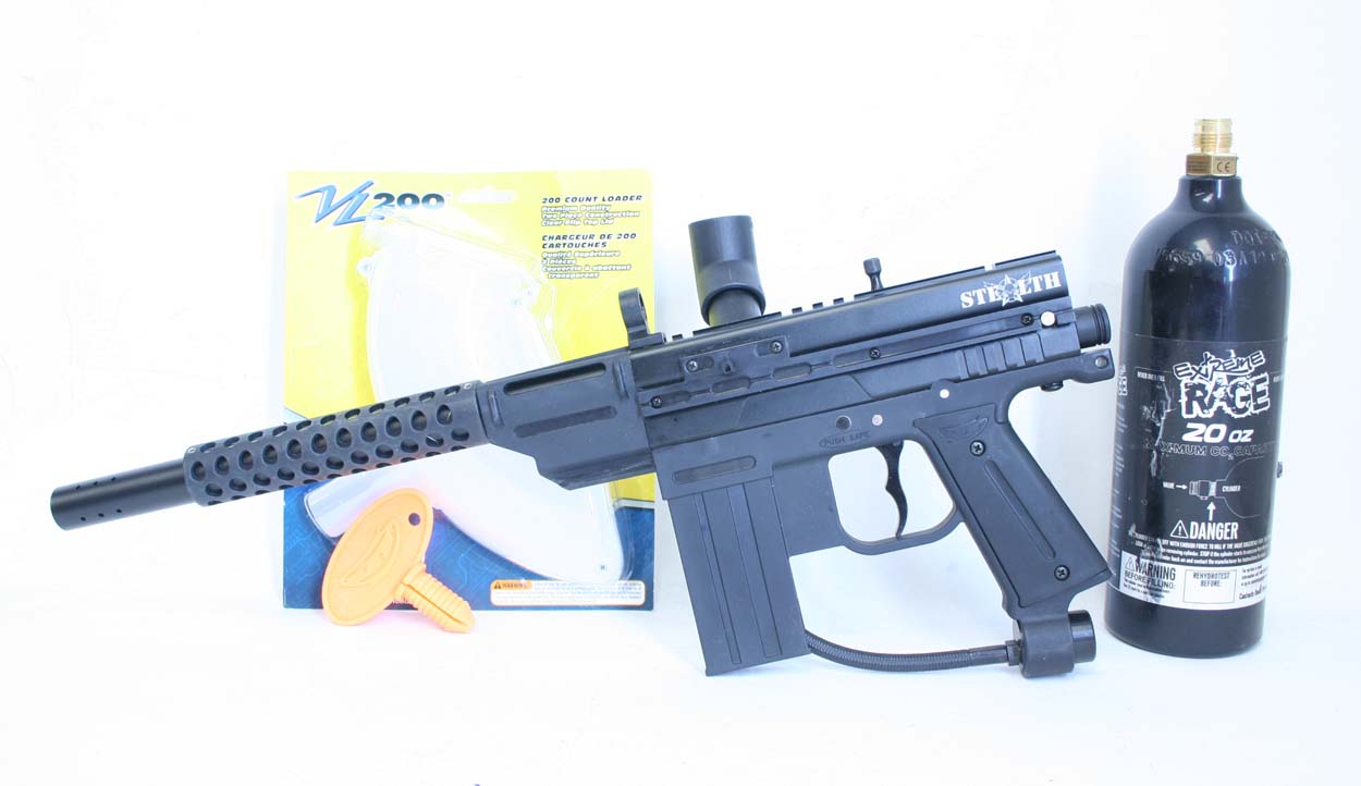 BLACK ReMFG JT Stealth Paintball Gun+Tank+Hopper+Shroud eBay