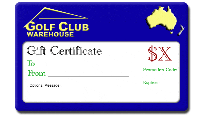 Gift Certificate Voucher Card GCW ONLINE GOLF Clubs Shop 1